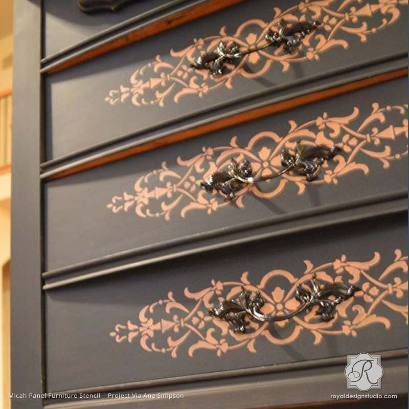 Micah Classic Panel & Furniture Stencil