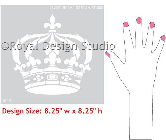 King Crown Wall Art & Furniture Stencil