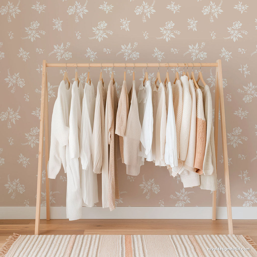 Field Flowers Wall Stencil