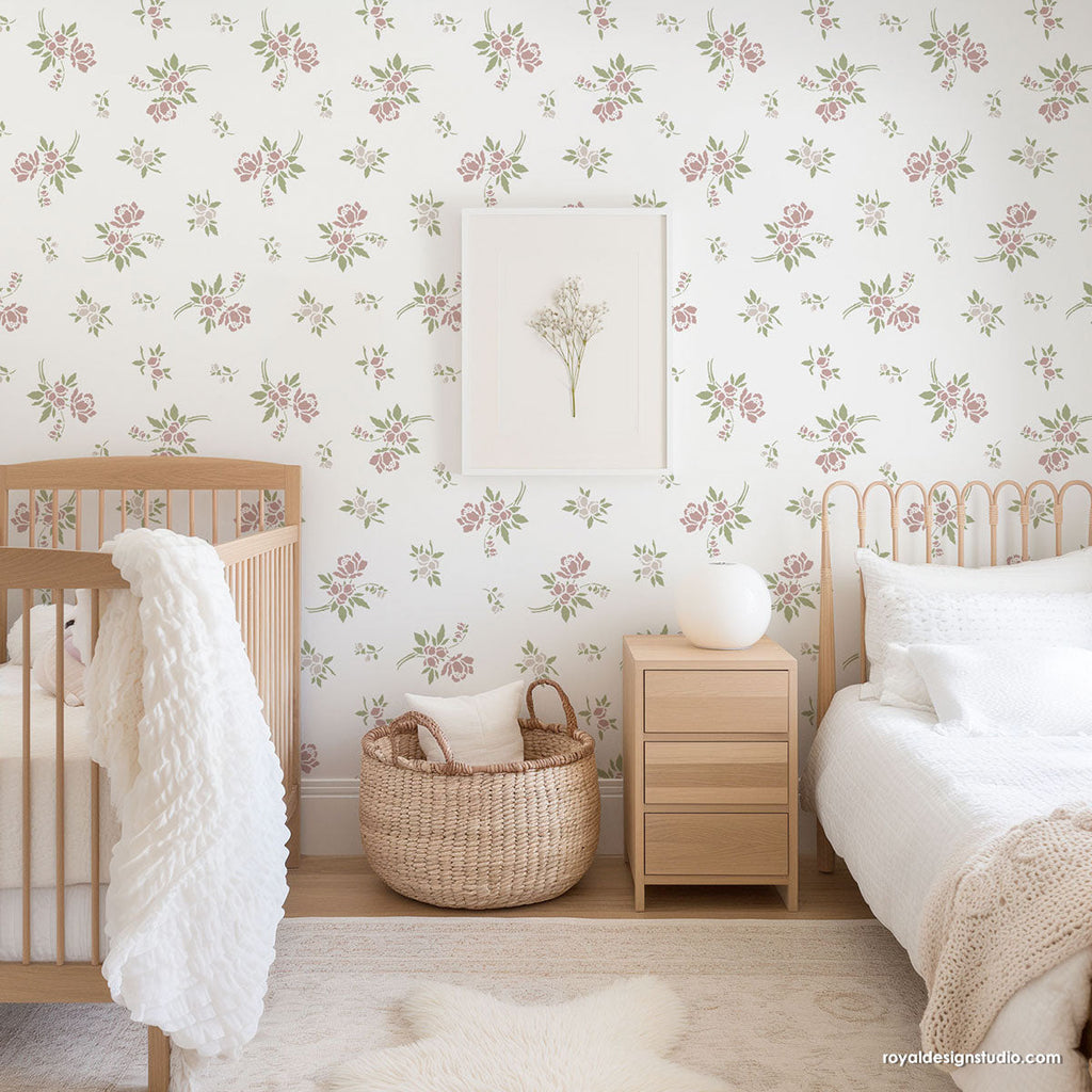 Field Flowers Wall Stencil