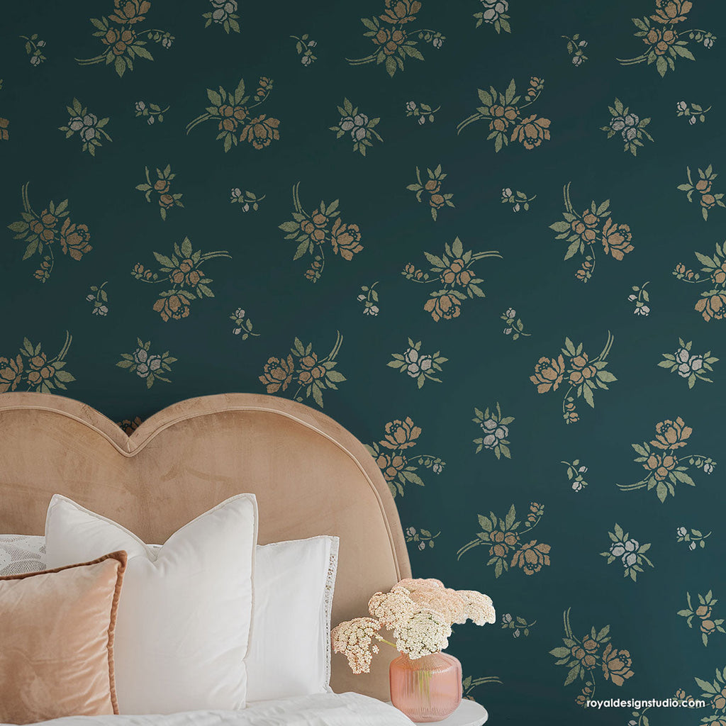 Field Flowers Wall Stencil