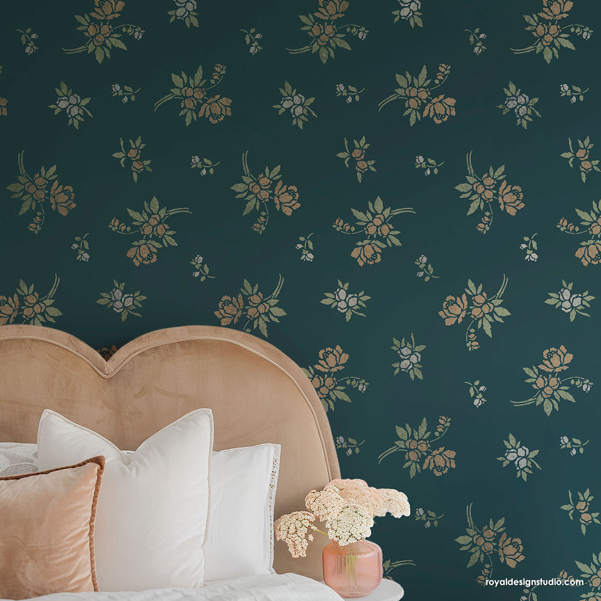 Field Flowers Wall Stencil