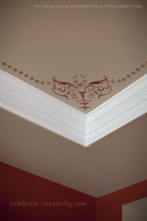 19th Century Corner Ceiling Stencil
