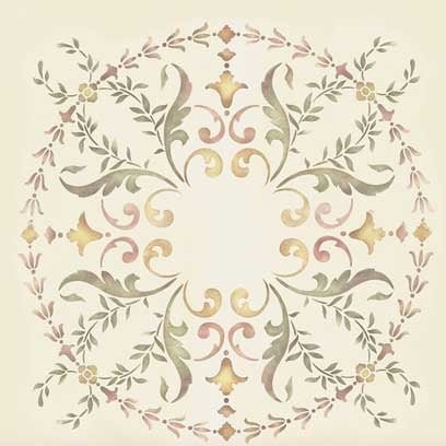 19th Century Ceiling Medallion Stencil