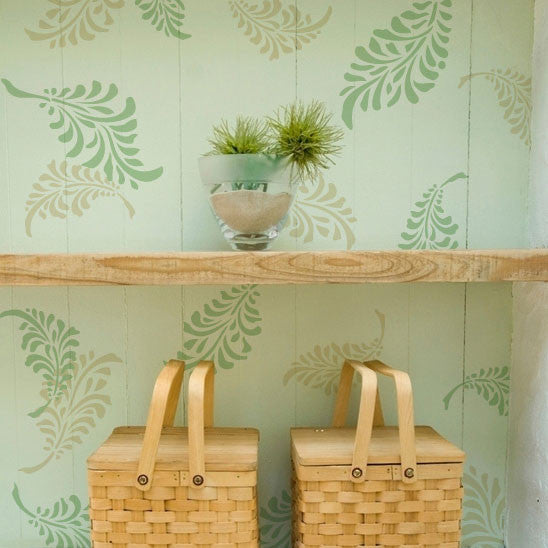 Falling Feathers Wall Stencil