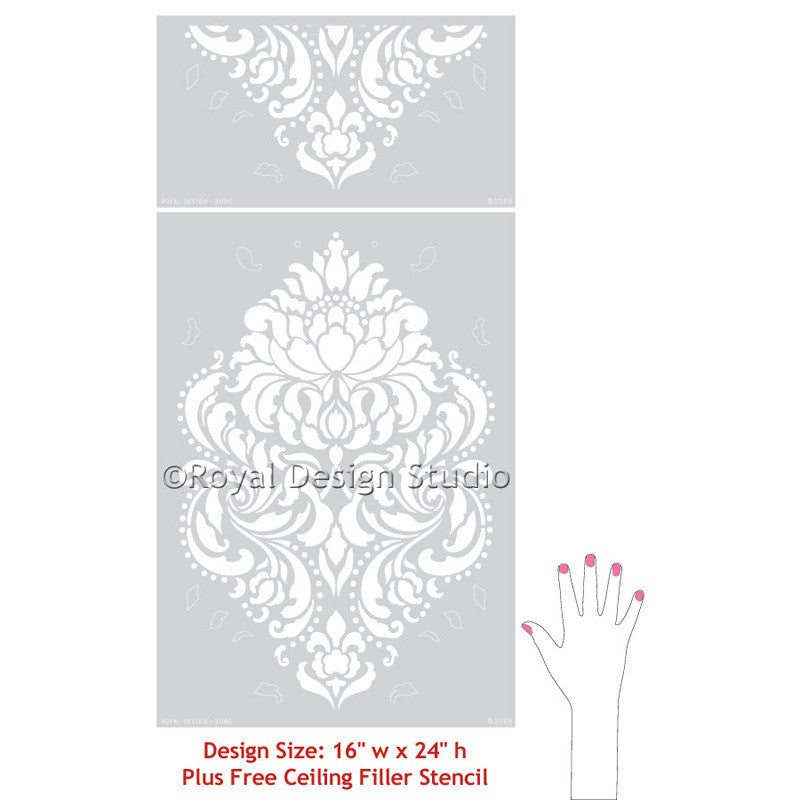 Florentine Damask Wall Stencil