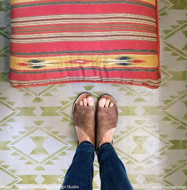 Navajo Dreams Damask Wall Stencil