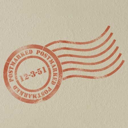 Postmark Wall Stencil