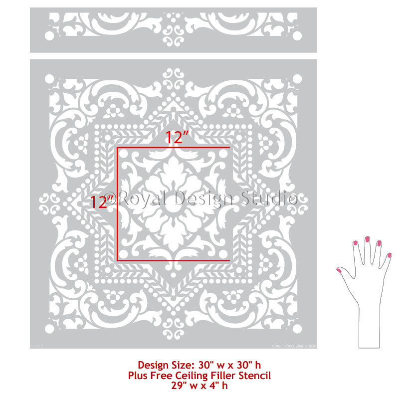 Upscaled Lisboa Tile Stencil