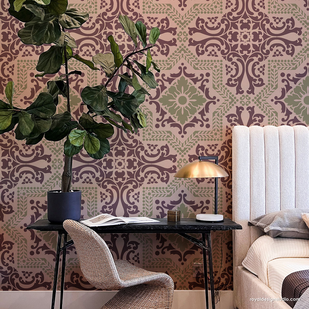 Upscaled Lisboa Tile Stencil