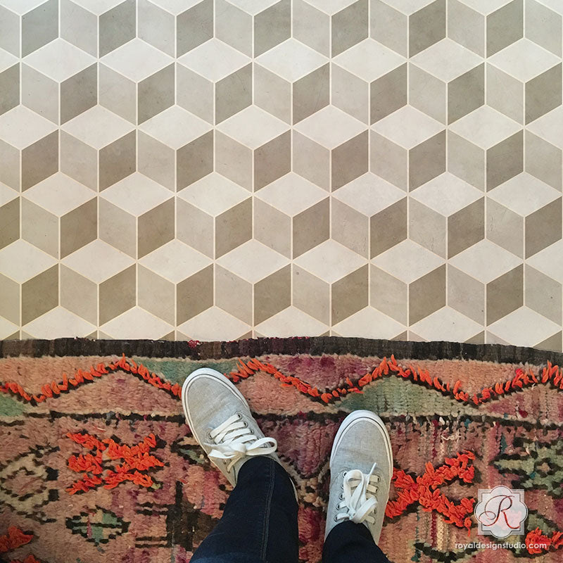 Tumbling Blocks Stencil