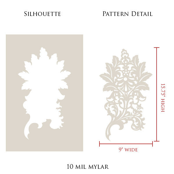 Paisley Impression Wall Stencil Set