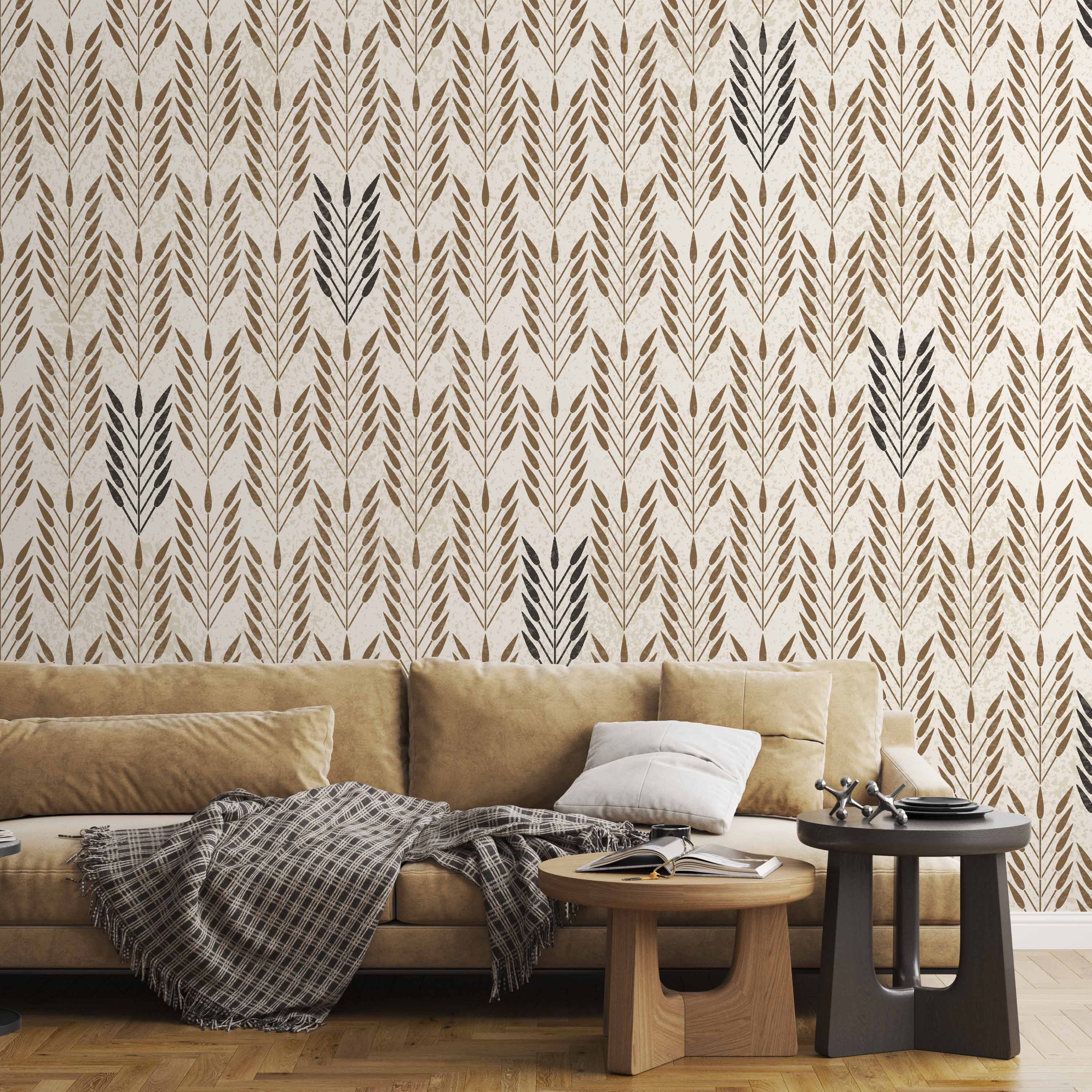 Picaya Quiver Feather Raven + Lily Wall Stencil