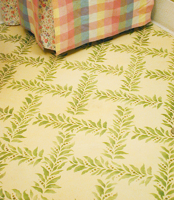 Crossed Garland Stencil