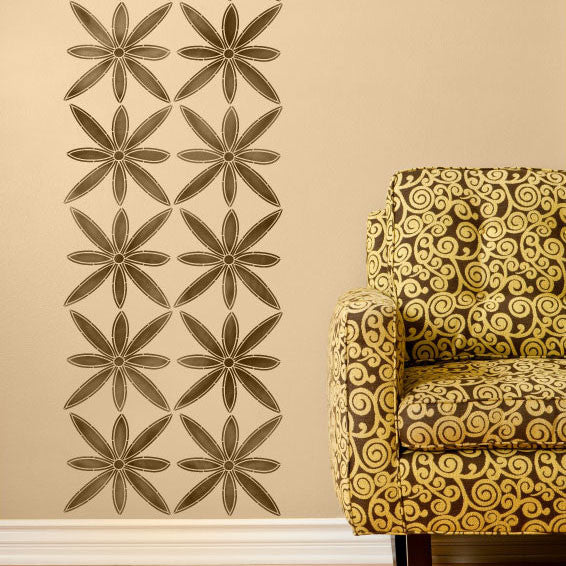 Barka Flower Wall Stencil