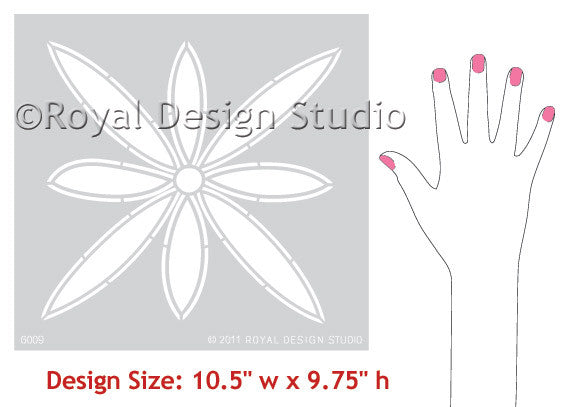 Barka Flower Wall Stencil