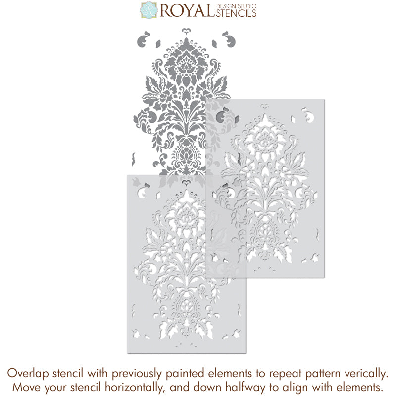 Antoinette Damask Wall Stencil