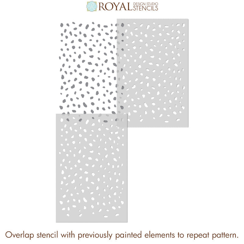 Cheetah Spots Wall Stencil