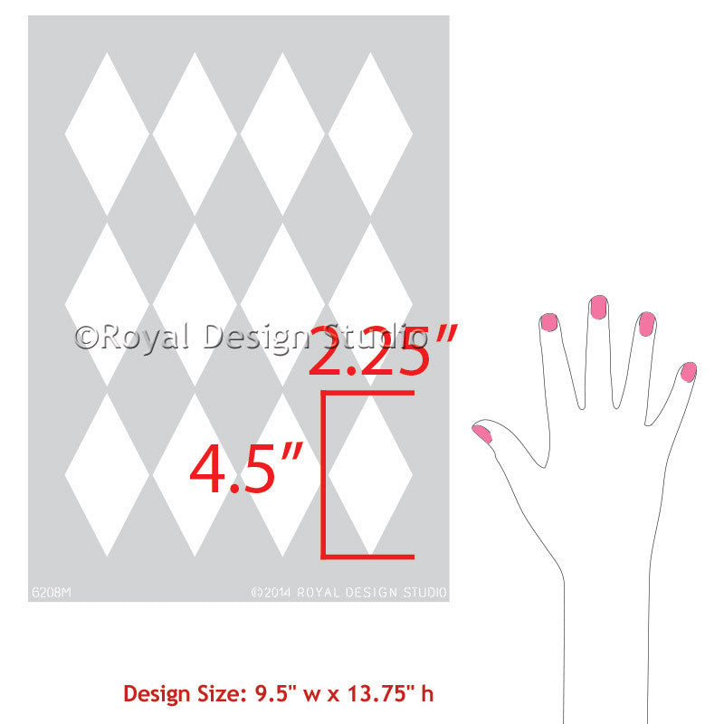 Harlequin Furniture Stencil