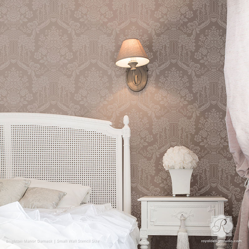 Brighton Manor Damask Wall Stencil