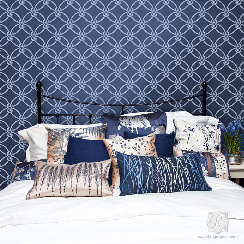 Macrame Knots Wall Stencil