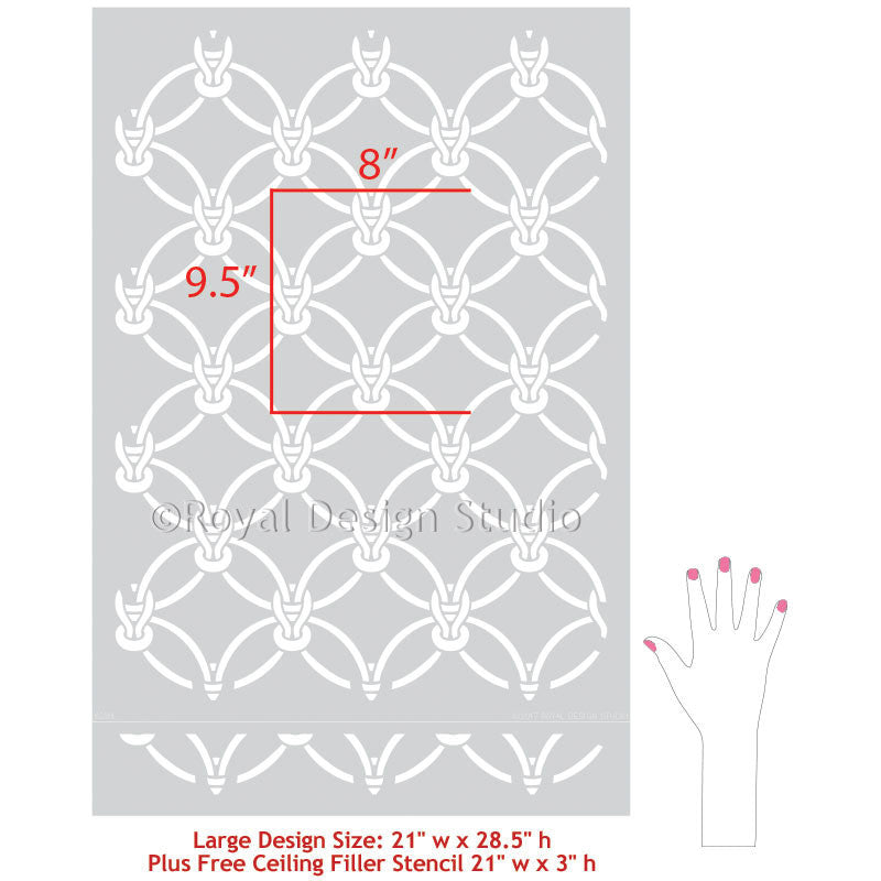 Macrame Knots Wall Stencil