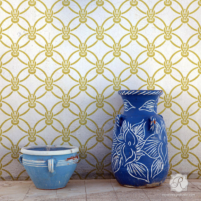 Macrame Knots Wall Stencil