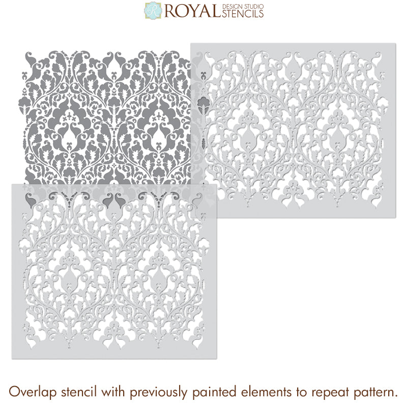 Damascus Allover Wall Stencil