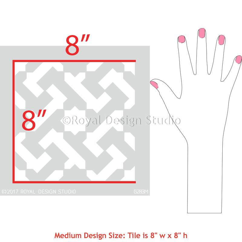 Safi Tile Stencil Medium