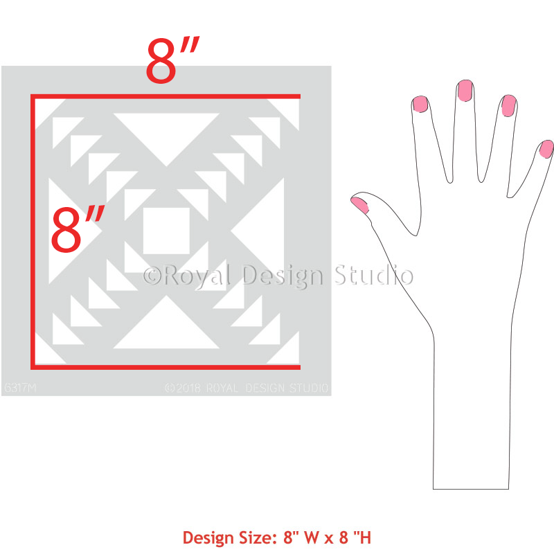 Concrete Quilt Tile Stencil