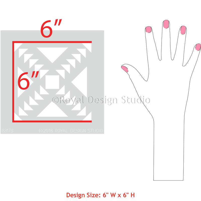 Concrete Quilt Tile Stencil