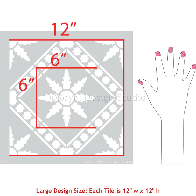 Moroc Floral Tile Stencil