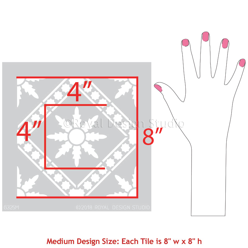 Moroc Floral Tile Stencil
