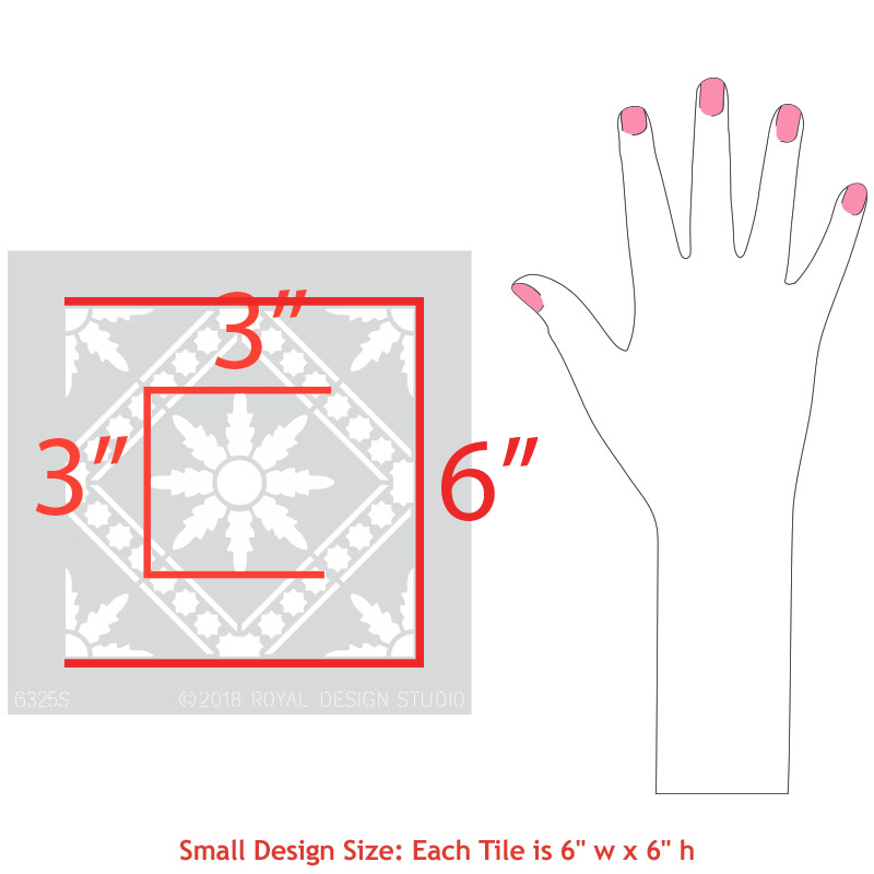 Moroc Floral Tile Stencil