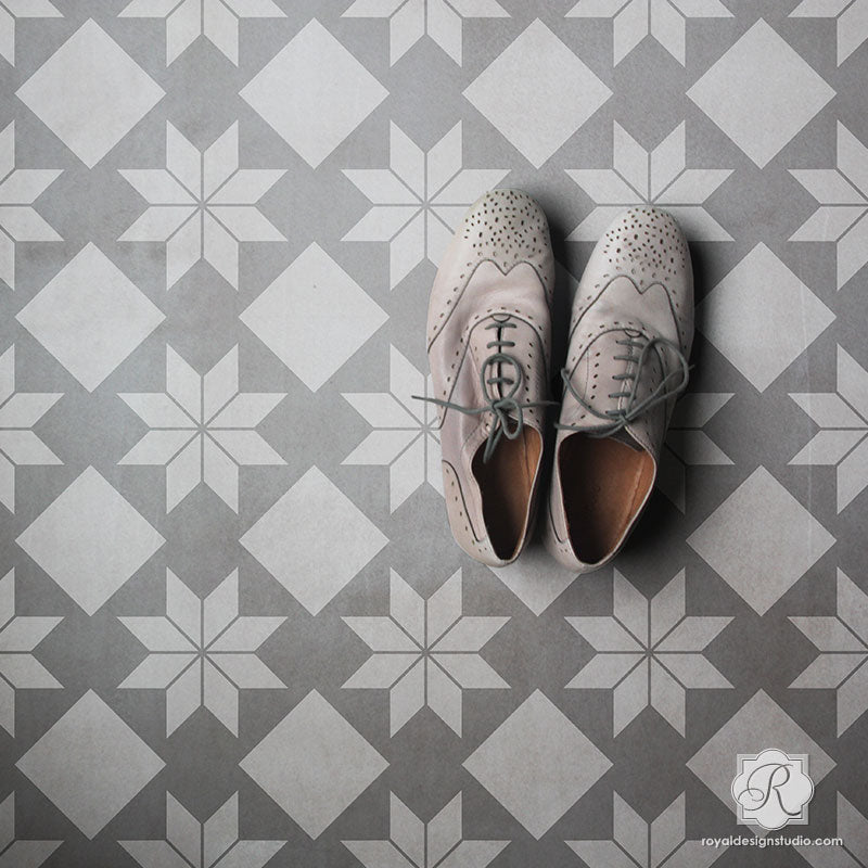 Star Quilt Tile Stencil