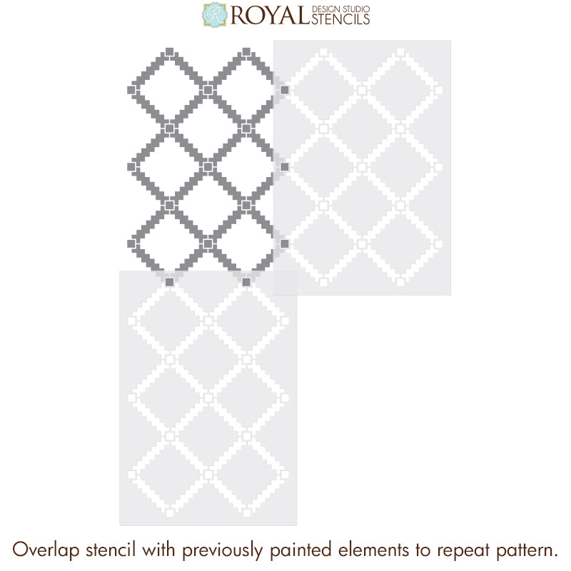 Onward Allover Tile Stencil