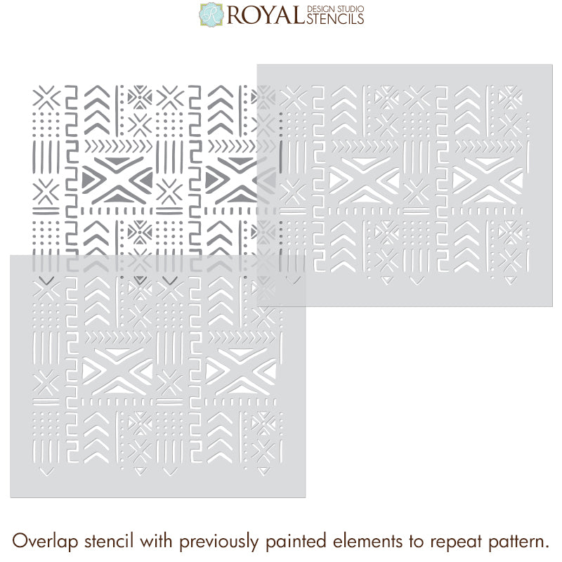 Mali Mudcloth Furniture Stencil
