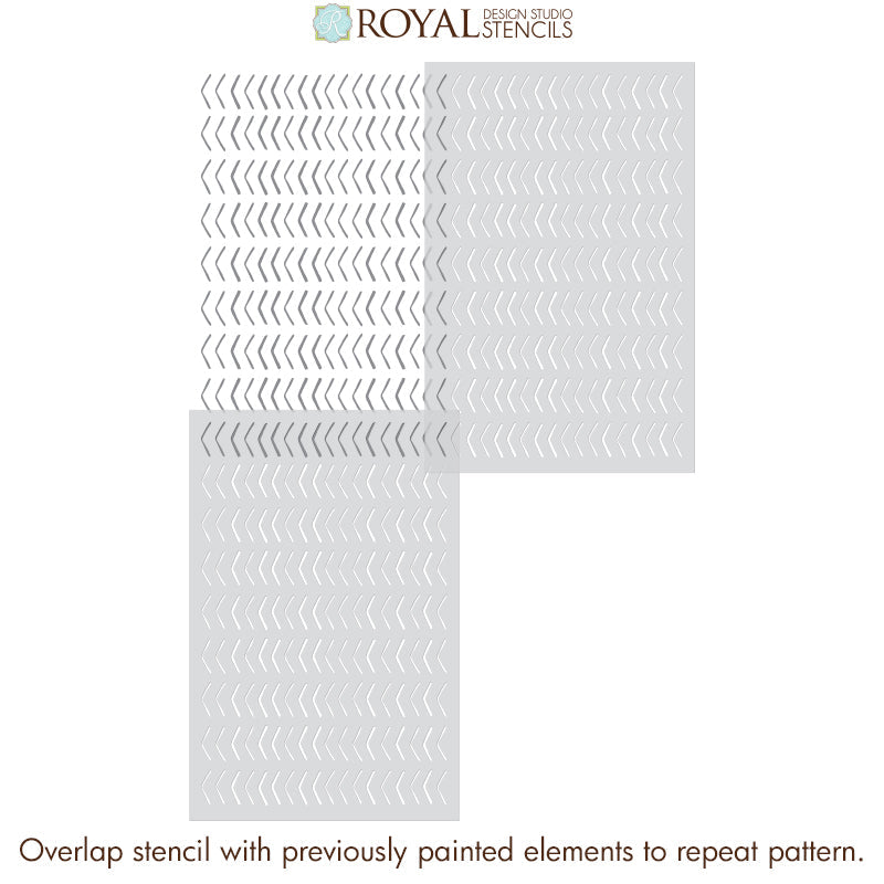 Ashanti Arrow Allover Wall Stencil