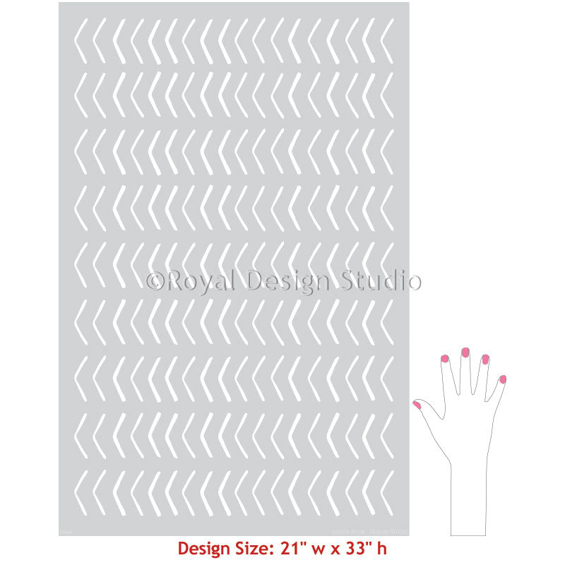 Ashanti Arrow Allover Wall Stencil