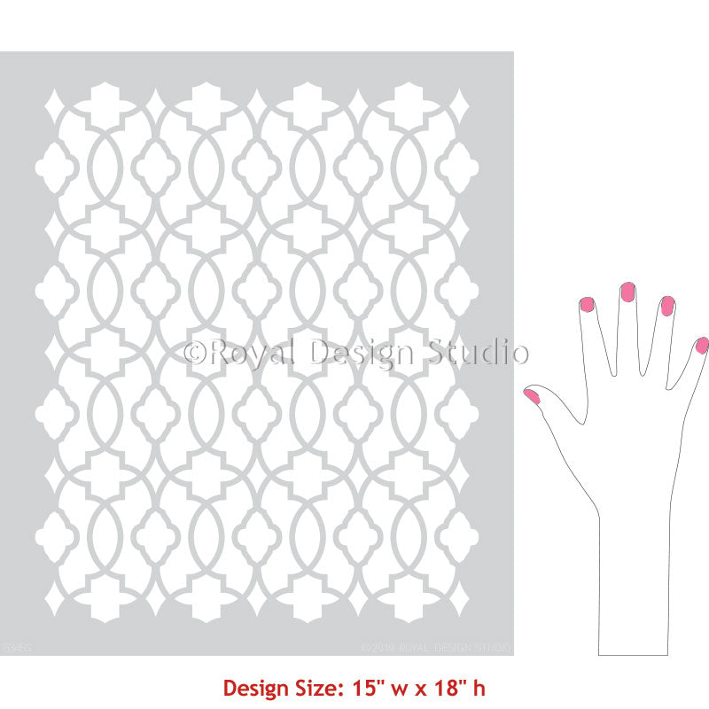 Medina Trellis Furniture Stencil