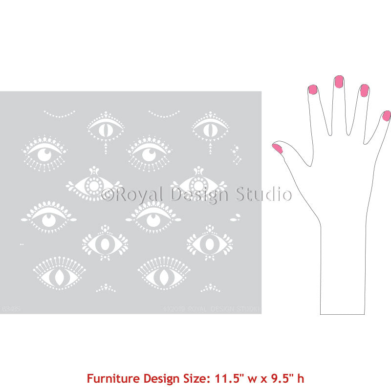 Protective Eyes Furniture Stencil