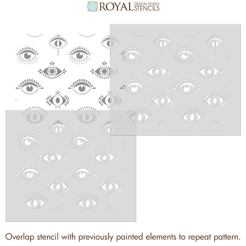 Protective Eyes Furniture Stencil