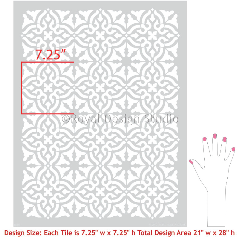 Toledo Tile Allover Stencil