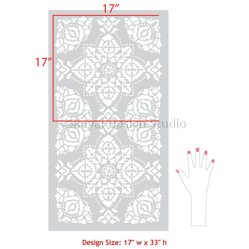 Bagru Block Print Allover Wall Stencil
