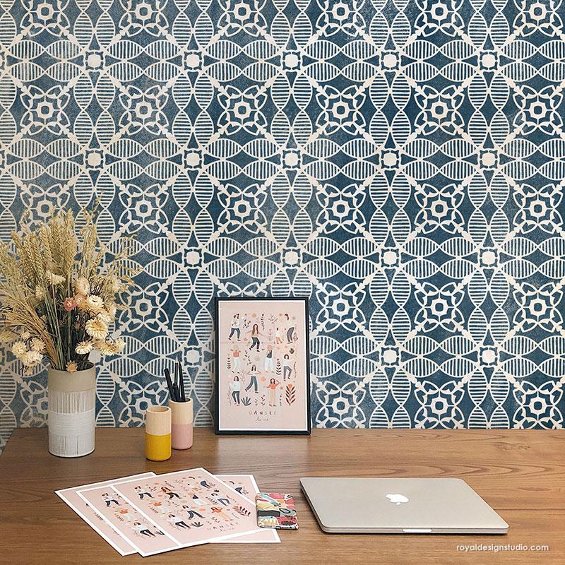 Amaranth Tile Stencil