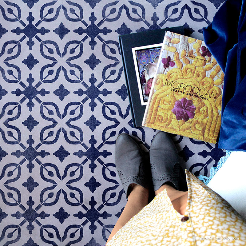 Petra Tile Allover Stencil