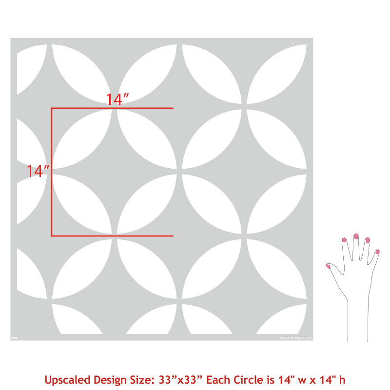 Upscaled Endless Circles Stencil