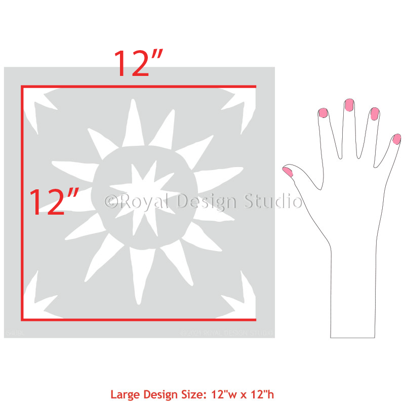Starburst Tile Stencil