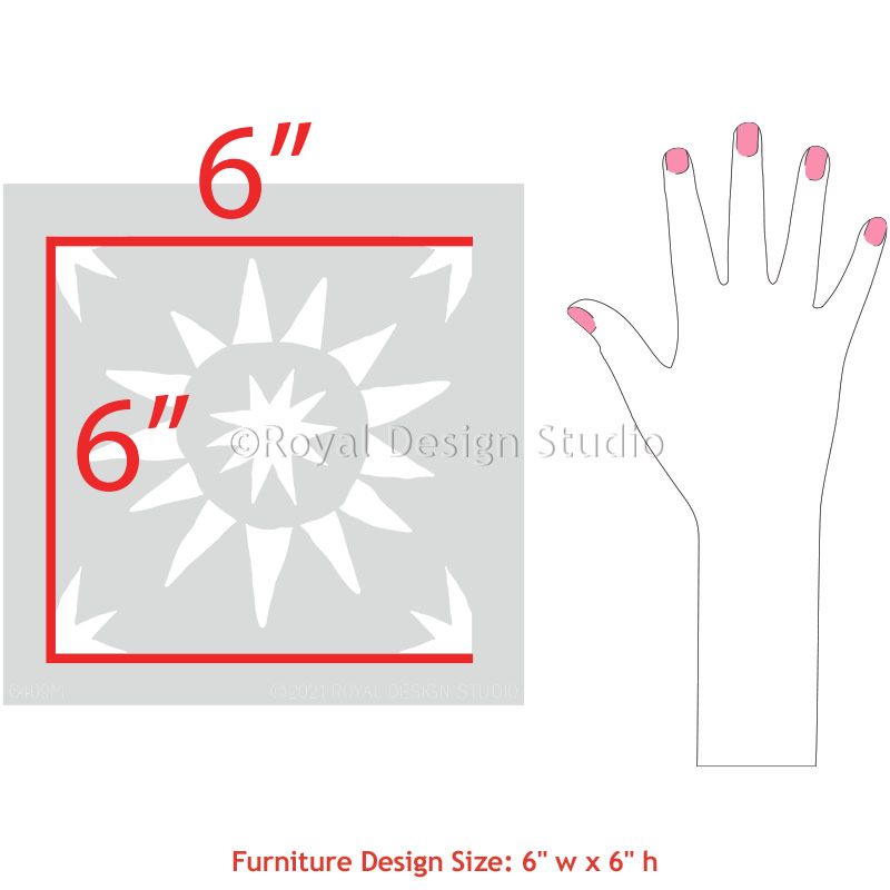 Starburst Tile Stencil