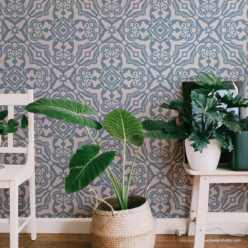 Rosa Tile Stencil